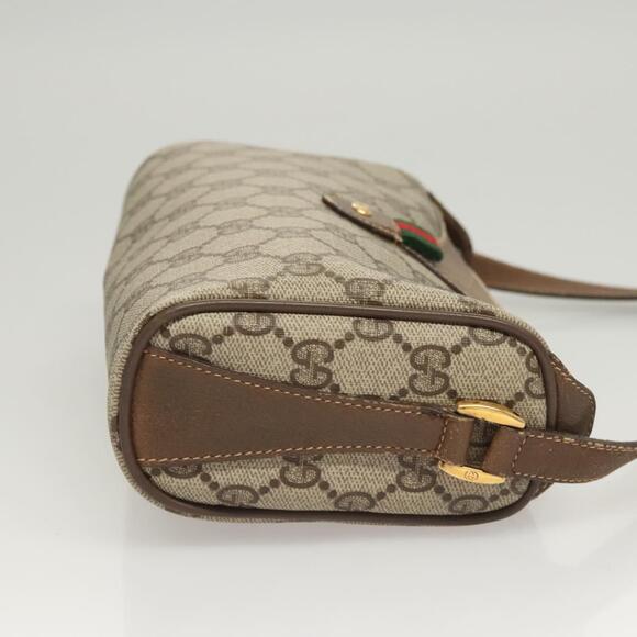GUCCI GG Supreme Web Sherry Line Bag Pvc Beige Gold 89 02 018 - Picture 4 of 16